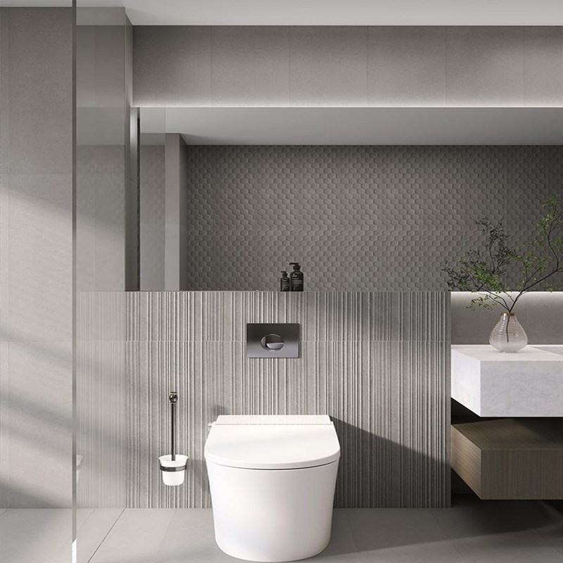 佛山亿正星耀石纹系列太空灰极简厨房卫生间瓷砖300x800墙砖地砖