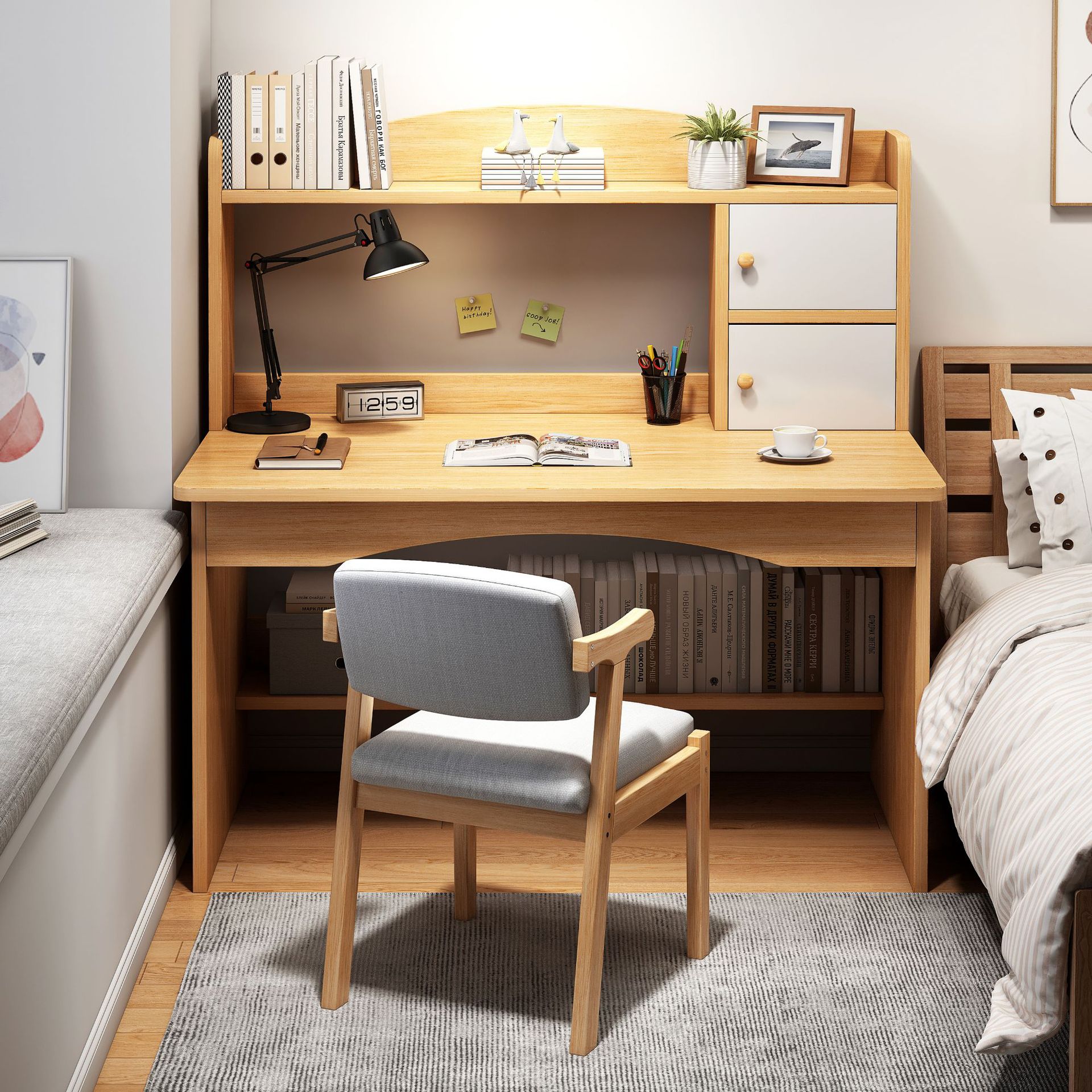 桌电脑做桌宿舍床上书桌上铺桌子大学生寝室神器组装学习写字桌0622