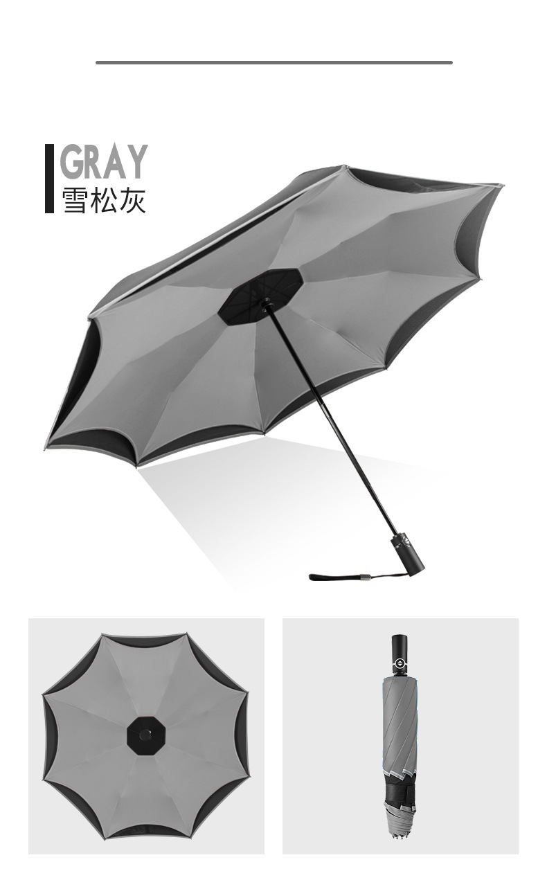 零时差全自动节节收两折伞男女晴雨两用折叠双人伞一件代发