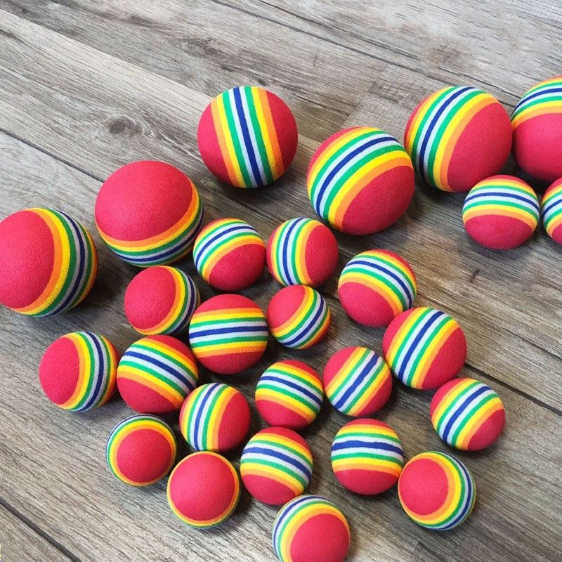 小猫玩具彩虹球剑麻弹力球宠物自嗨解闷神器磨牙耐咬猫咪玩具球球