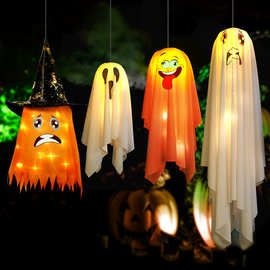 万圣节手工diy可发光南瓜灯材料包大号吊鬼灯笼幽灵装饰商场活动