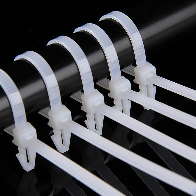 自锁式尼龙束线带白塑料理线捆扎带固定绳电线加厚卡扣扎线带