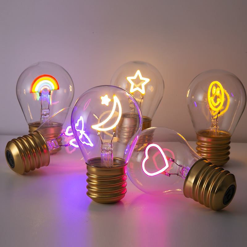Edison Bulb Creative Led Charging Electric Bulb Color Fun Decoration Fashion Atmosphere Diy Elegant High-End Color