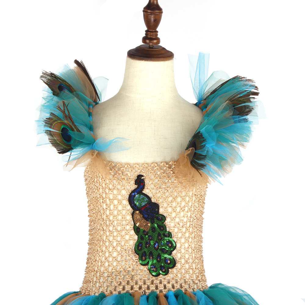 孔雀裙 羽毛头饰有可授权的自有品牌是是否跨境出口专供货源是主要下