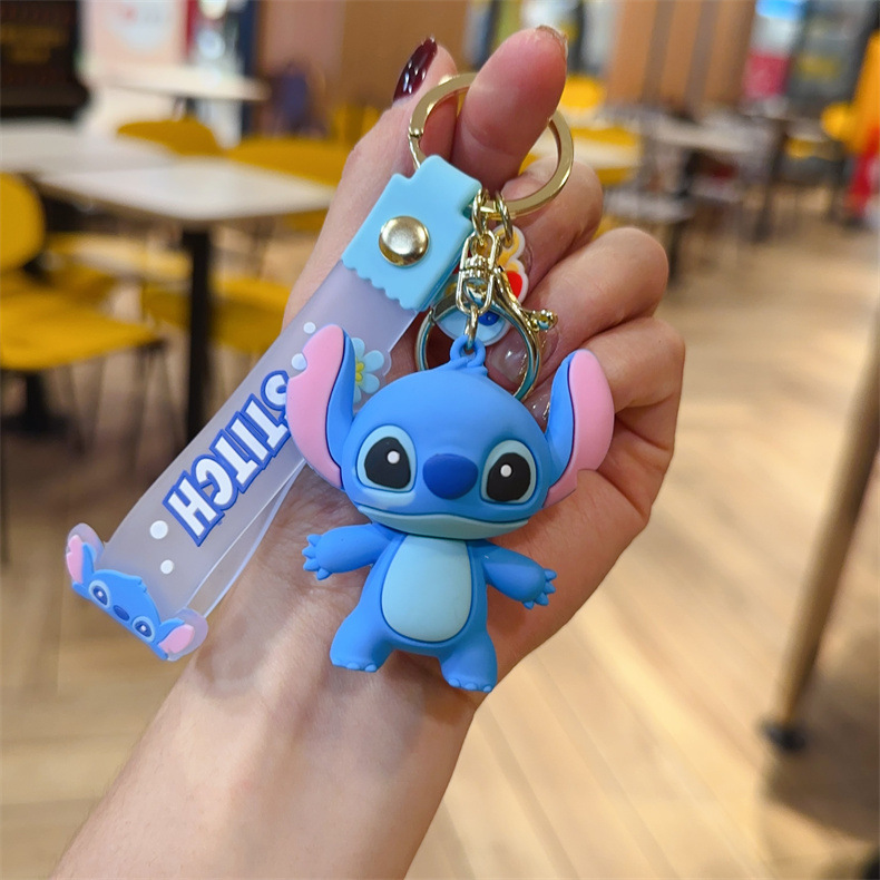 Cartoon Funny Stitch Keychain Cute Three-Dimensional Doll Ornaments Couple Schoolbag Pendant Exquisite Car Key