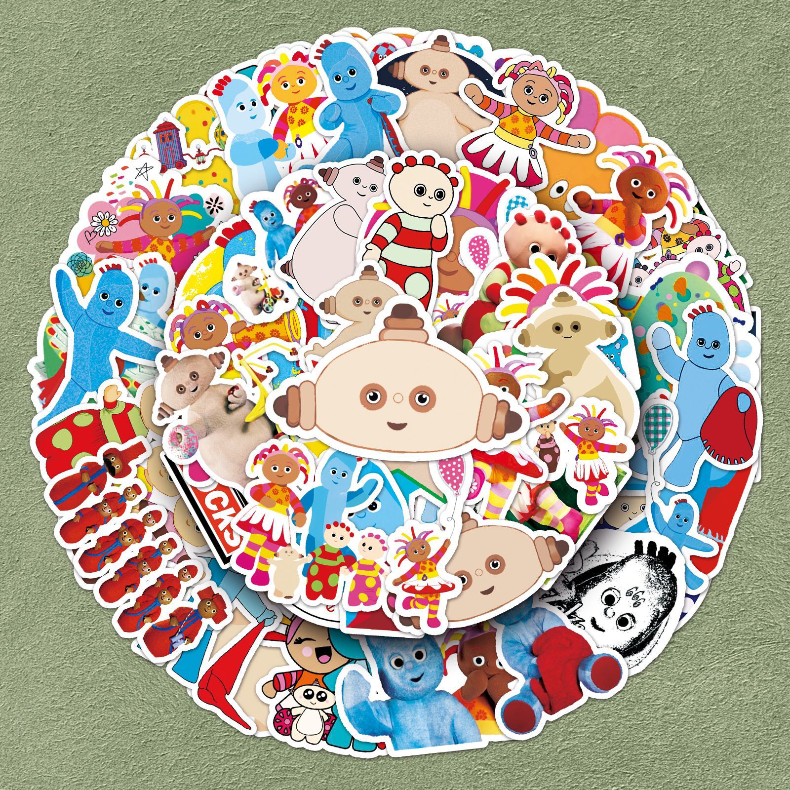 跨境现货50张动画花园宝宝卡通涂鸦装饰笔记本行李箱手机手账贴纸