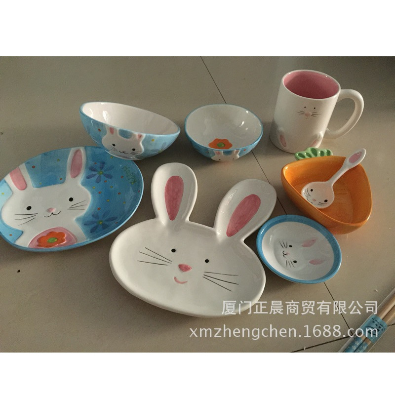 Cartoon Rabbit Chicken Mug Creative Breakfast Milk Cup Coffee Cup Tea Cup Couple's Cups Wholesale