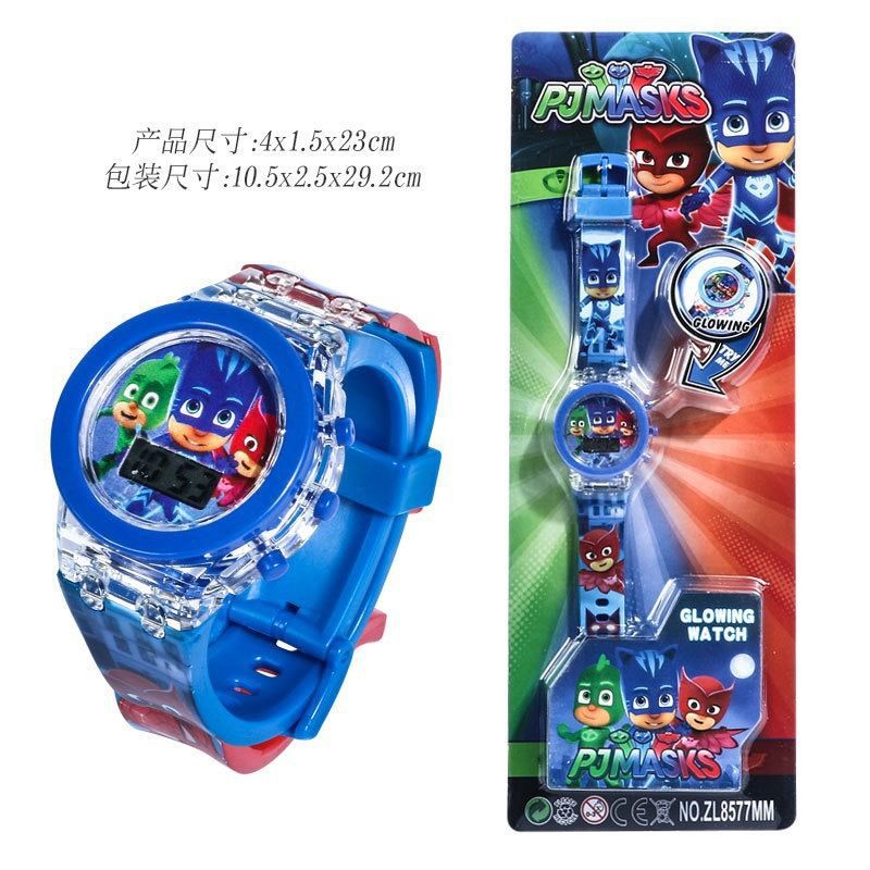 Korean-Style Cartoon Light-Emitting Toy Watch Children's Electronic Waist Watch Cartoon Boys and Girls Birthday