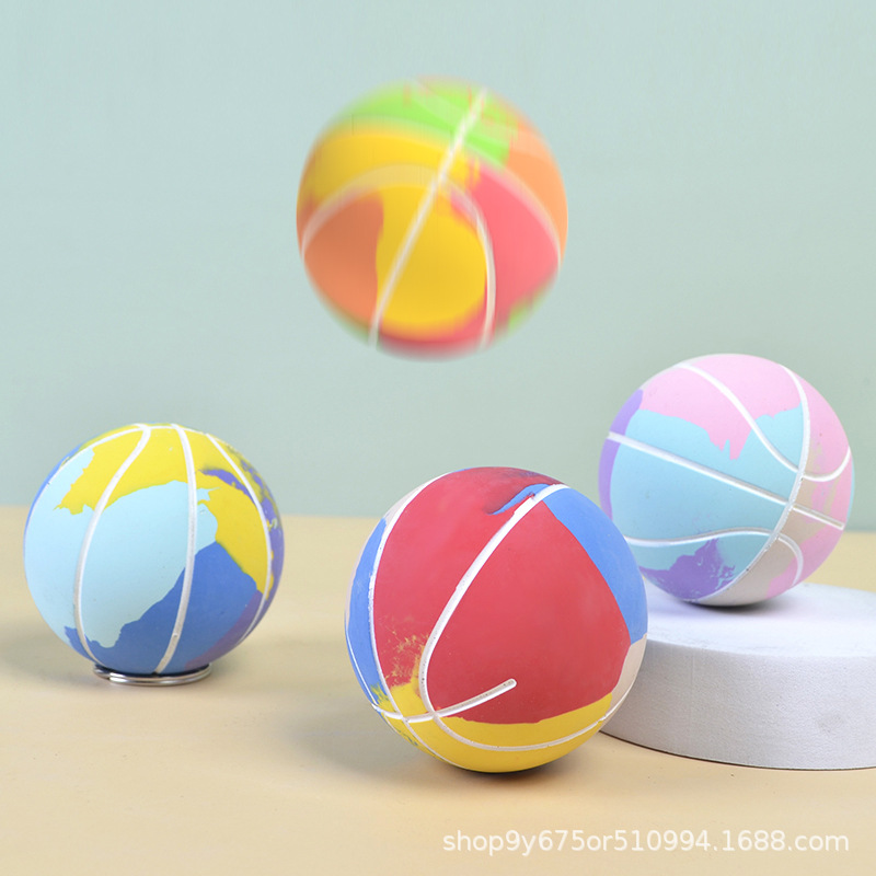 海葵橡胶高弹力小篮球便携迷你手拍球休闲儿童玩具小皮球厂家批发