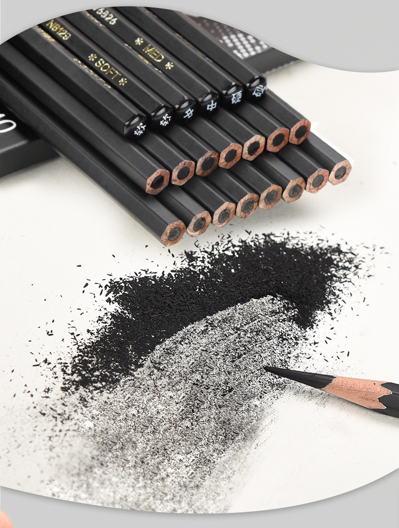 尼奥尼炭笔nyoni软性专业速写软碳笔美术生专用特软铅笔素描炭笔