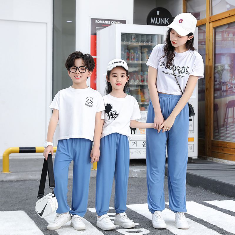 Baby Home Ice Silk Anti Mosquito Pants Summer Thin Shaking Pants Boys and Girls Children's Pants Baby Pants Spring and Autumn Summer Clothing