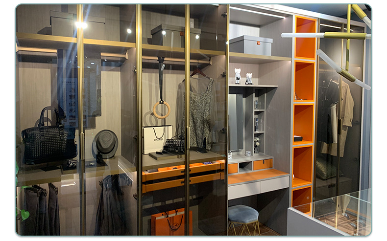 直销茶色钢化玻璃门衣柜门定制酒柜玻璃门柜门钢化 玻璃门定制