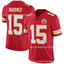 NFL橄榄球服球衣 酋长 15 红色 Chiefs Patrick Mahomes Jersey