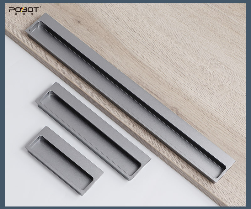 新款移门拉手嵌入式加长隐形拉手开槽抽屉衣柜门拉手折叠门暗扣手