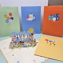 跨境3d立体感谢贺卡创意祝福留言贺卡感恩教师节生日祝福礼物卡片