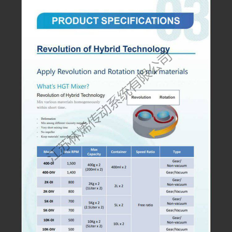 韩国hanilmx 搅拌机 行星离心式搅拌机400-DI/ VELOCITY MIXER 2