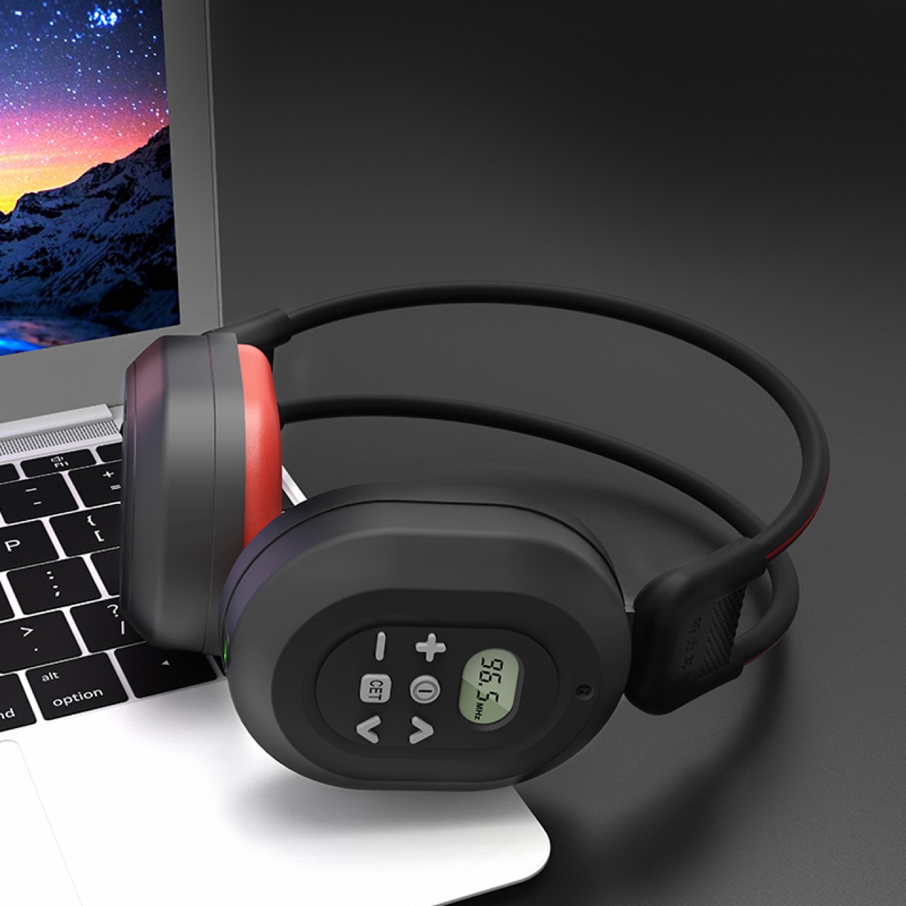 艾本c361b红外线调频耳机英语四六级听力考试fm收音机ab级考试耳