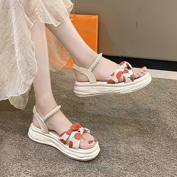 舒适女鞋运动休闲罗马凉鞋脚宽胖用学生复古韩版外穿夏季百搭时尚