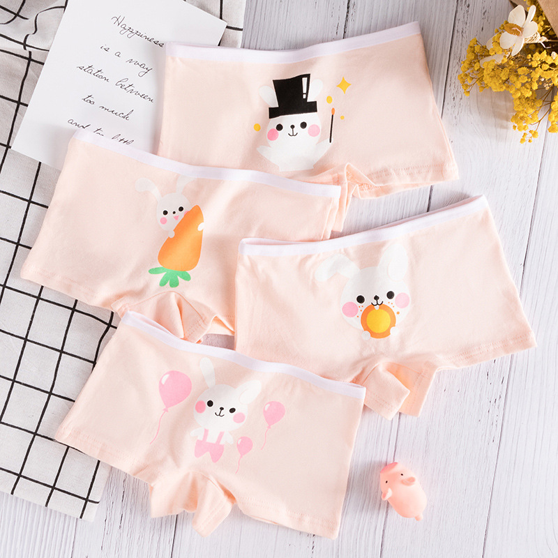 纯棉女童内裤平角裤儿童小宝宝女孩婴幼儿中大童小学生儿童内裤女