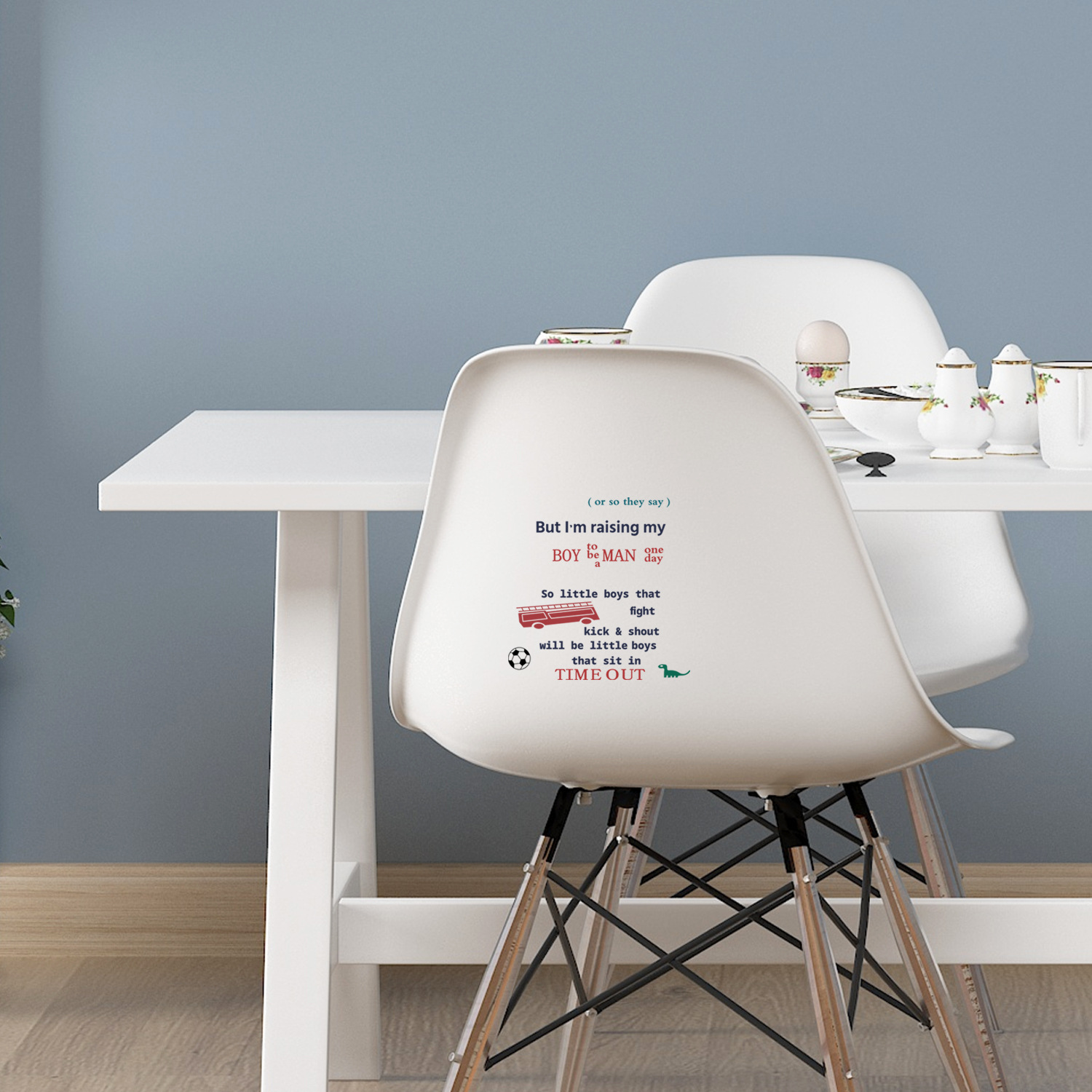 boy 男孩成长趣味跨境可移除家居椅背装饰墙贴纸儿童房书房ph2277