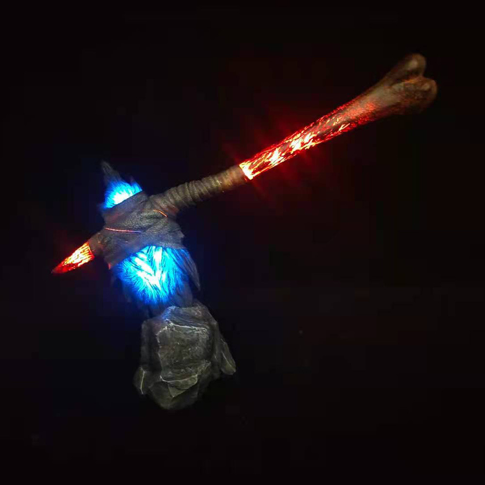 三雷gk 哥斯拉大战金刚斧头 godzilla战斧发光 哥吉拉2021