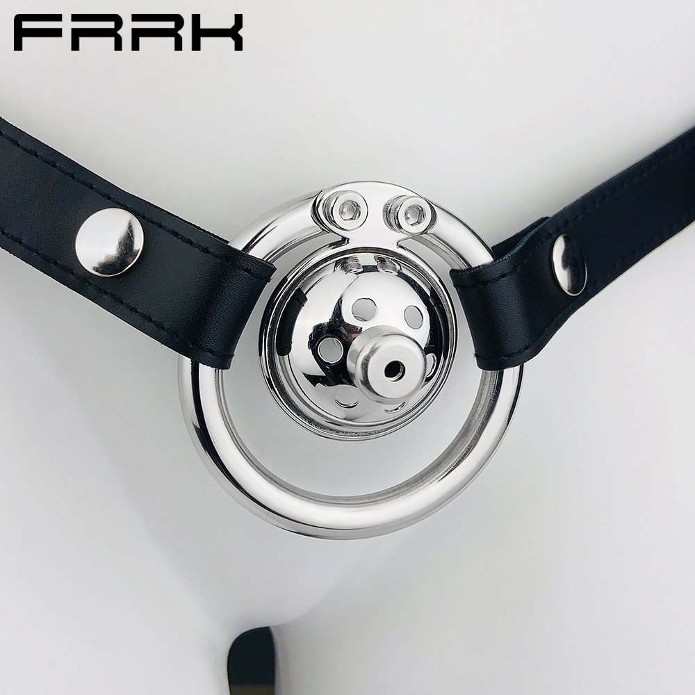 frrk-174穿戴套装不锈钢贞操锁镜面工艺锅盖锁镂空导尿孔设计新品