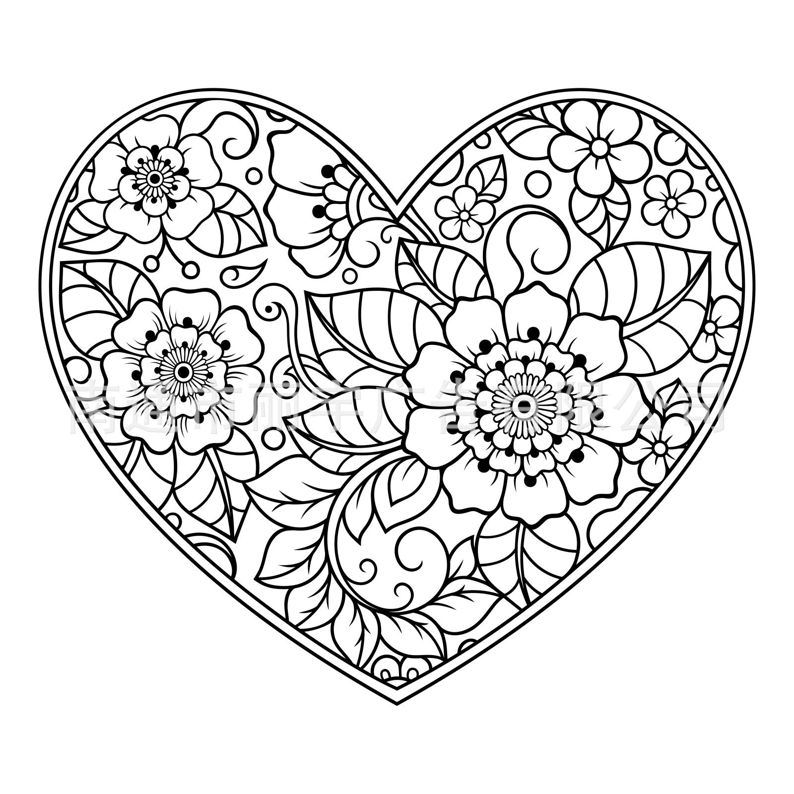 心形莲花 图案自粘可移除pvc 墙贴 门贴贴纸 跨境货源 装饰 卧室