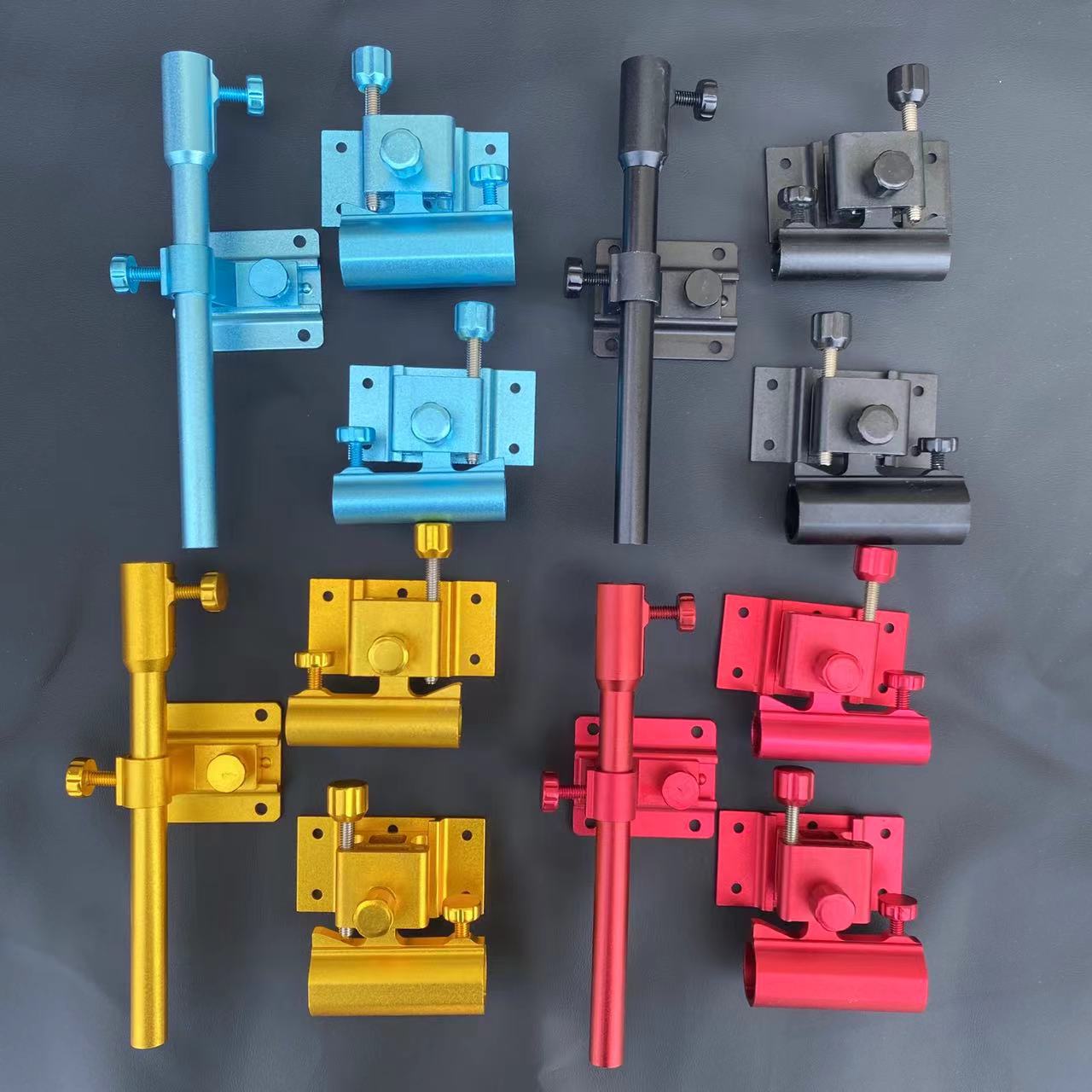 新款钓箱配件镁合金三件套炮台座鱼护架通用插片式钓鱼具配件用品