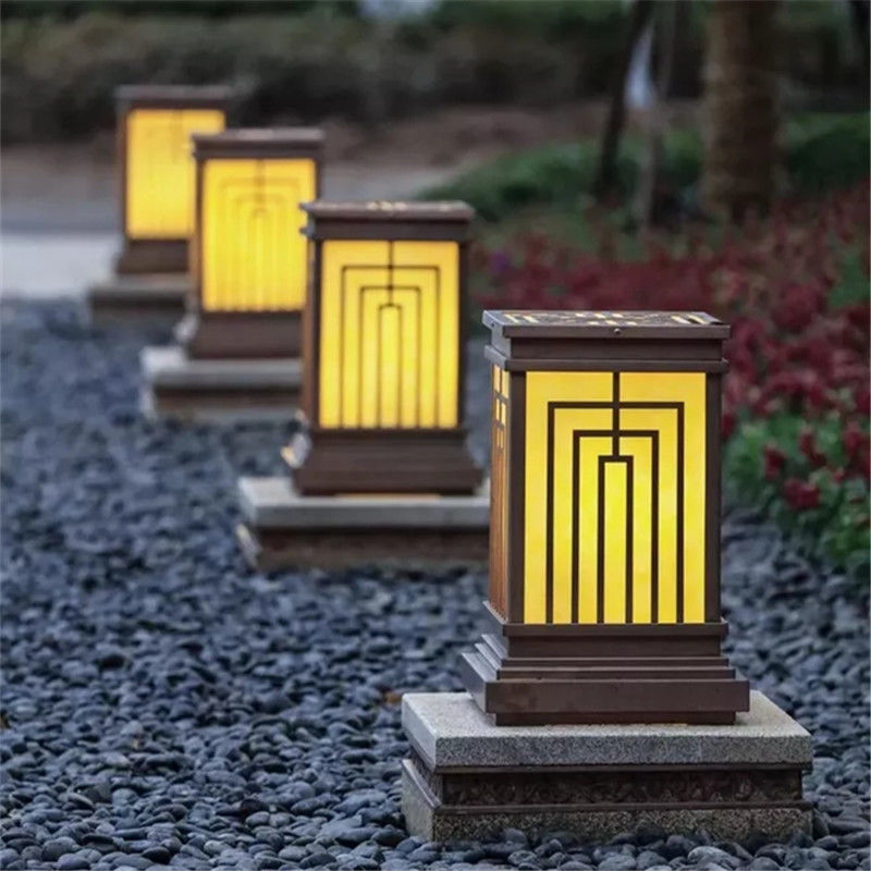 新中式庭院灯户外防景观灯别墅公园小区园林庭院灯门柱头灯墙头灯