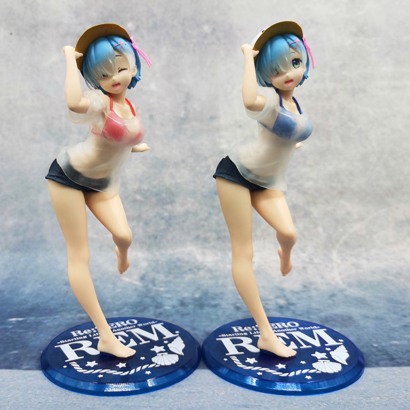 动漫批发从零开始的异世界生活蕾姆雷姆透明衣泳装盒装手办