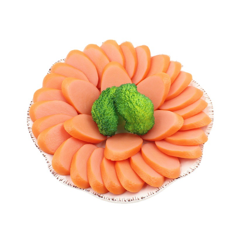 仿真火腿肠片香肠片热狗腊肠模型仿真午餐肉片模型菜品摆设装饰