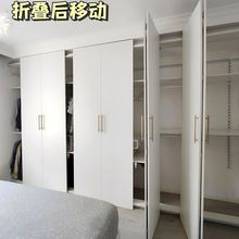 衣柜门衣帽间储物间隐形门衣柜折叠门实木门卧室门pet门板橱柜门