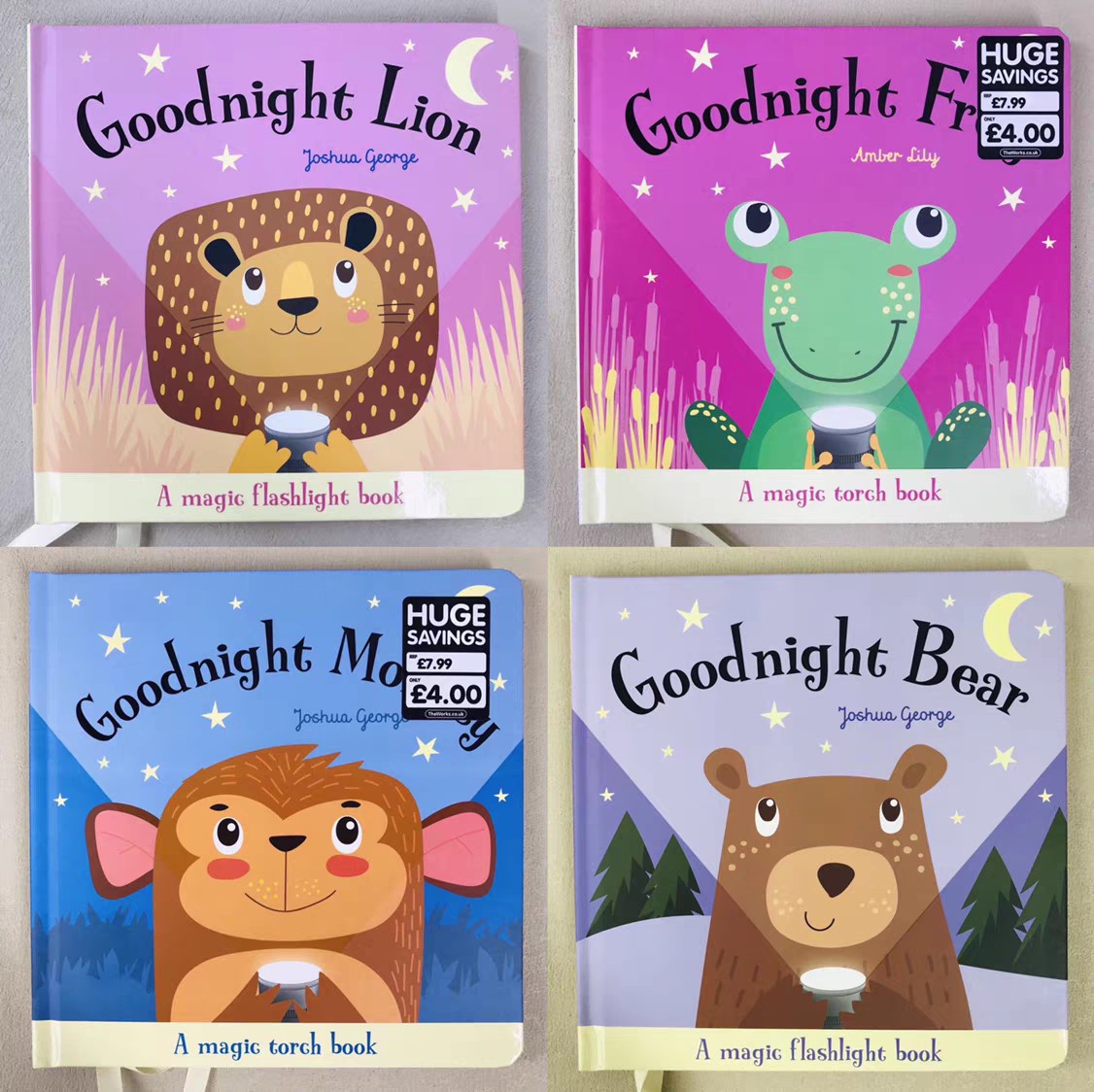 goodnight魔法手电筒系列6册儿童英文绘本晚安故事找找看亲子互动