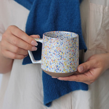 可定制 创意中古泼墨咖啡陶瓷 马克杯家用早餐咖啡杯纪念杯礼品