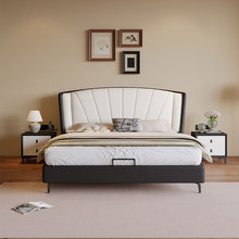 DDC北欧真皮大软床1.5m双人床高箱现代简约主卧室家具轻奢婚床