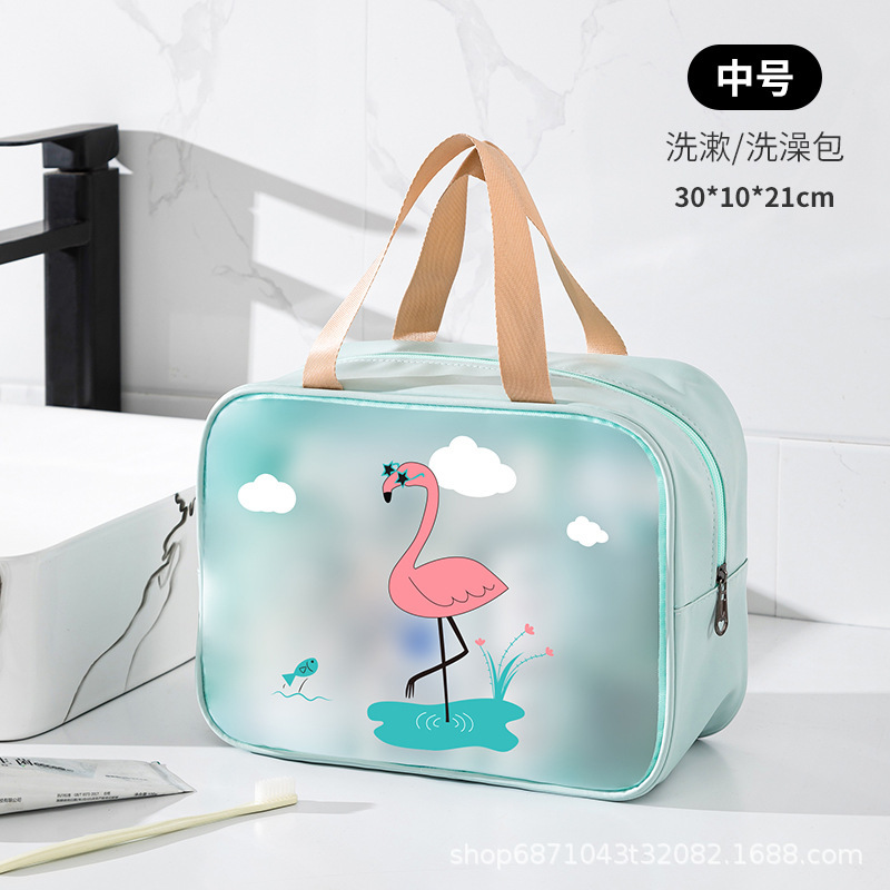 Summer Portable Cartoon Bath Bag Waterproof Beach Bag Fitness Swimming Dry Wet Separation Wash Bag PVC Buggy Bag