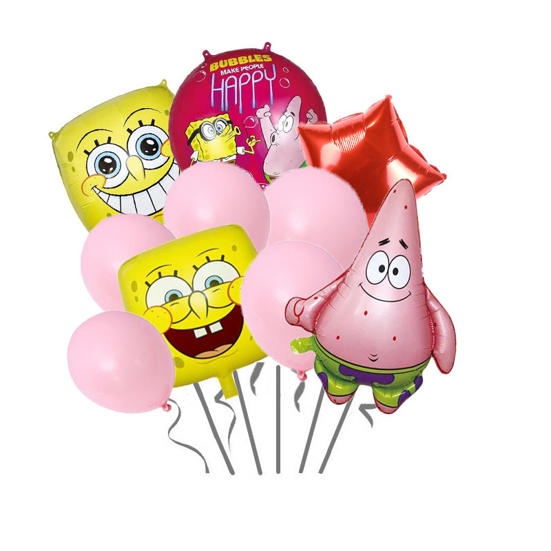 Baby Children's Cartoon Sponge Baby Shape Aluminum Balloon Pie Star Birthday Party Decoration Layout Products