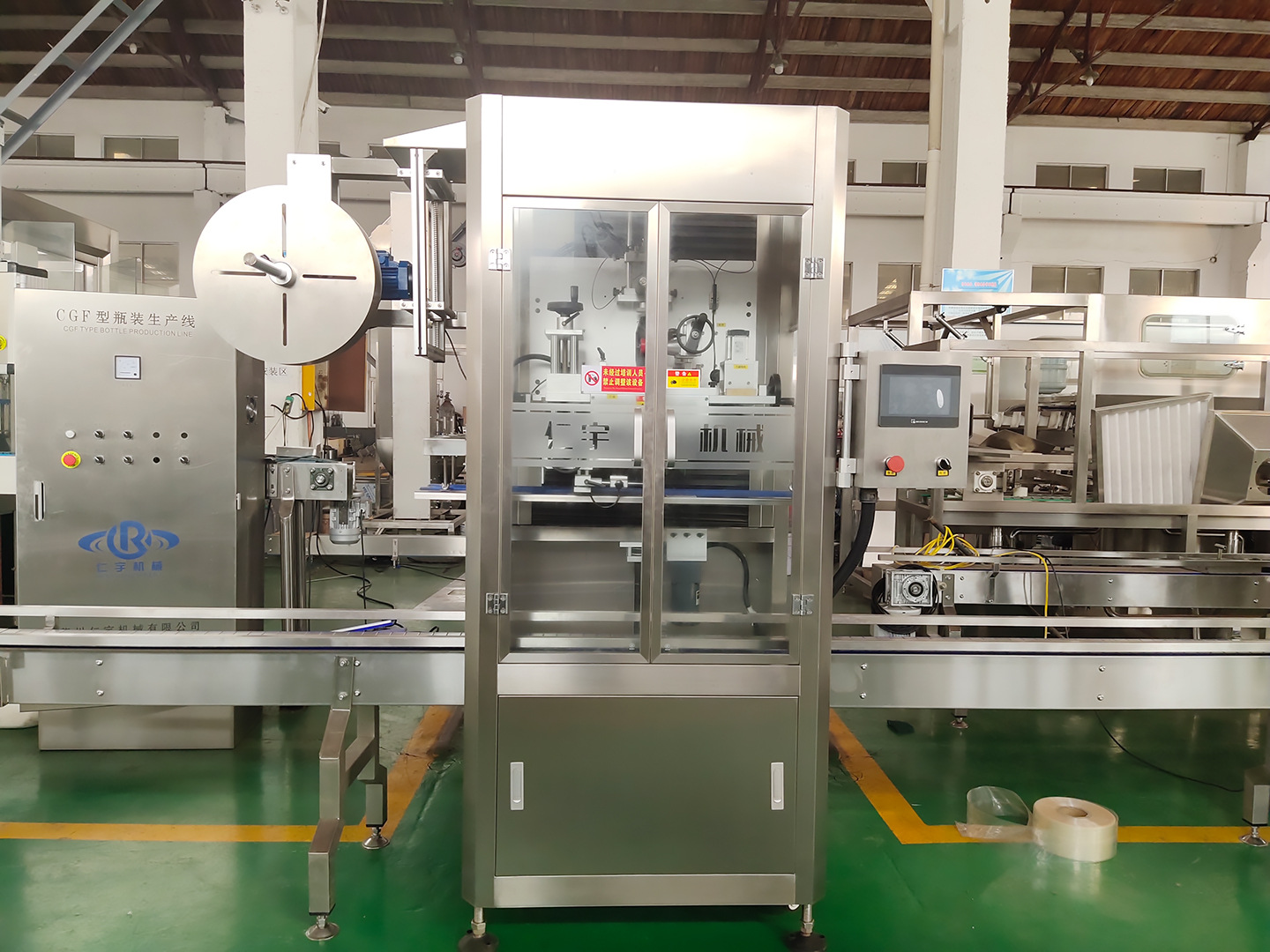 全自动桶装水套标机瓶口瓶身套标机仁宇套标机厂家