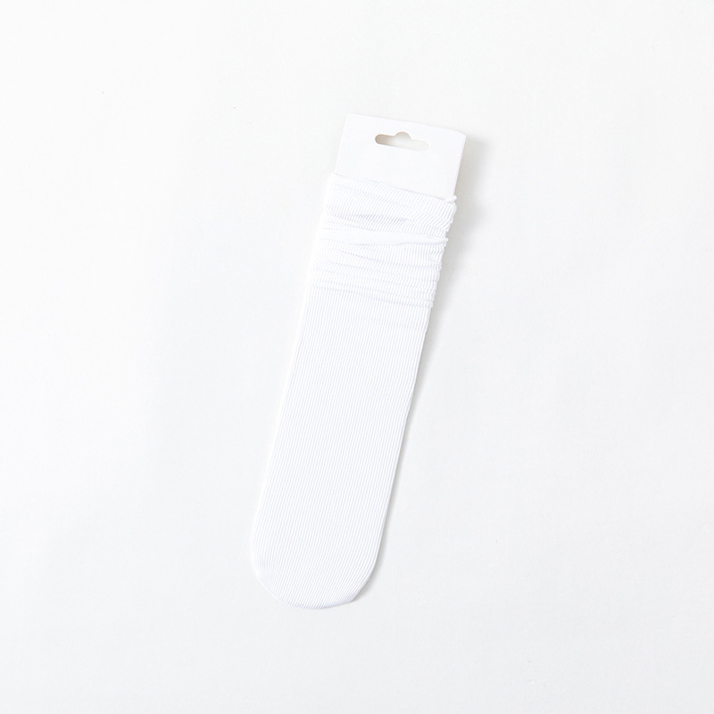Bunching Socks Women's Summer Velvet Japanese Candy Color Thin Mid-Calf Length Socks Summer Women's Loose Ice Socks