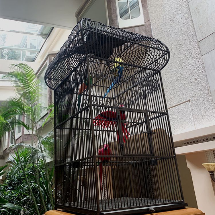 特大号纯铜鸟笼鸽子鹦鹉鸟笼户外大型超大巨型鸟笼装饰孔雀养鸟笼