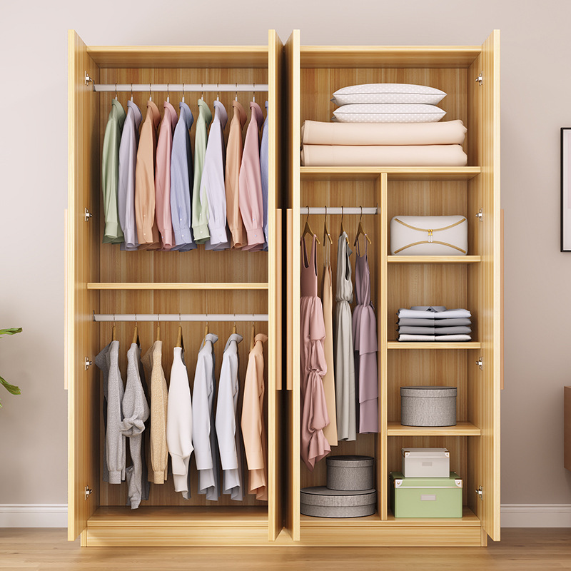 简易衣柜家用卧室现代简约实木质小户型出租房用衣橱经济型木柜子