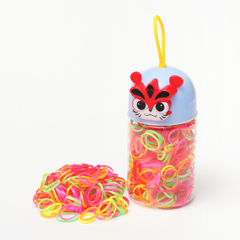 Children's Baby Hair Ring High Elastic Rubber Band New Canned Disposable Hair Elastic Band Color Hair Rope