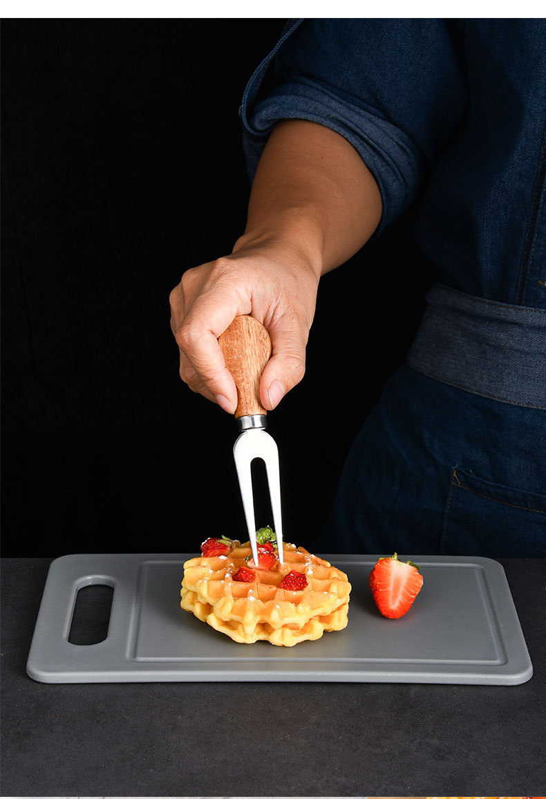 不锈钢芝士刀厨房奶酪刀四件套橡木柄披萨刀芝士套装礼盒黄牛油刀