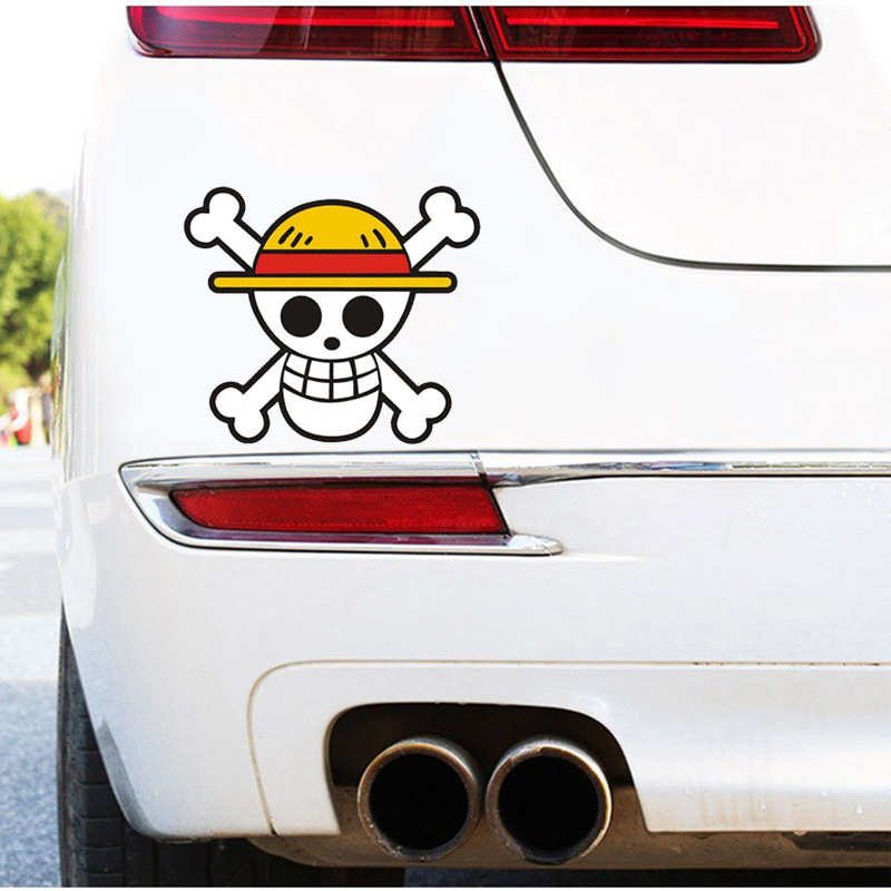海贼王车贴卡通动漫汽车车身划痕装饰贴电动车笔记本改装个性贴纸