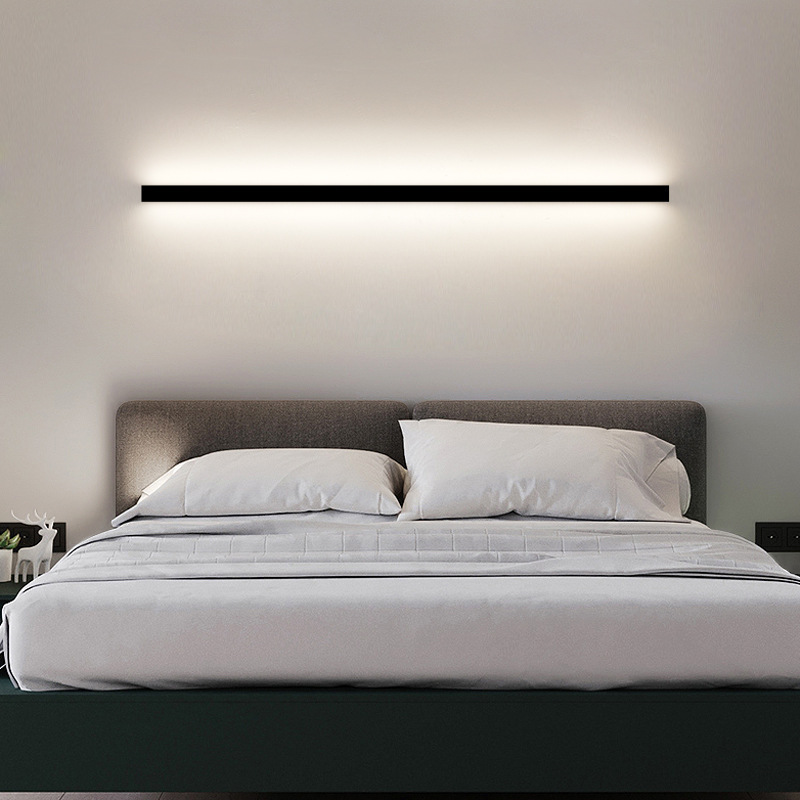 Bedroom Bedside Lamp Wall Light Bulb Creative Led Long Linear Lamp Modern Minimalist Nordic Wall Lamp