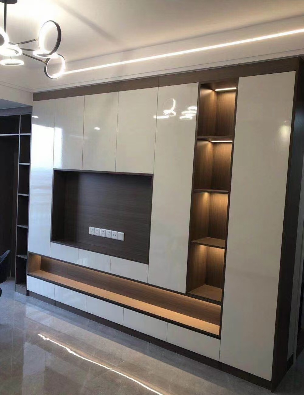 全屋定制衣柜电视柜电视背景墙定制整体衣柜免漆板生态板衣柜