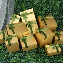 厂家批发天地盖Ins风礼盒包装生日礼品盒金色口红礼物高级纸盒子