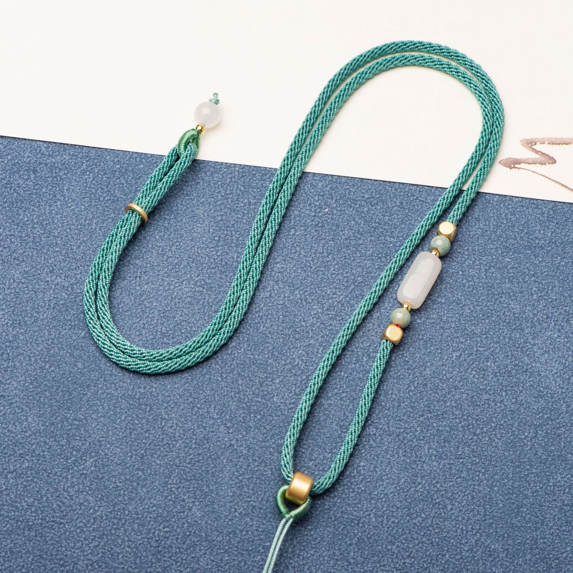 手工编织和田玉项链绳珠宝玉佩吊坠挂脖挂绳绑翡翠高货绳玉坠绳子