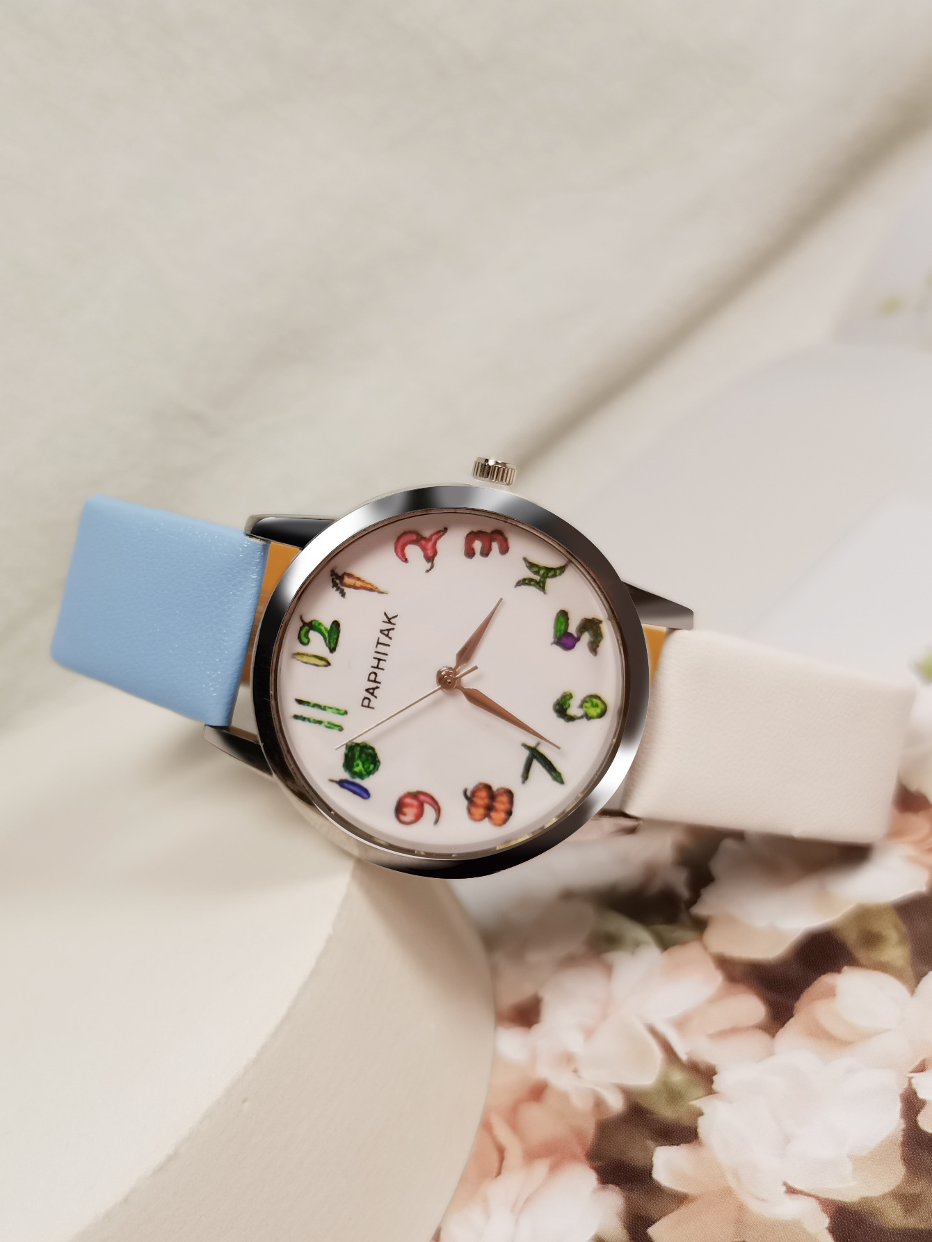 彩色刻度学生手表