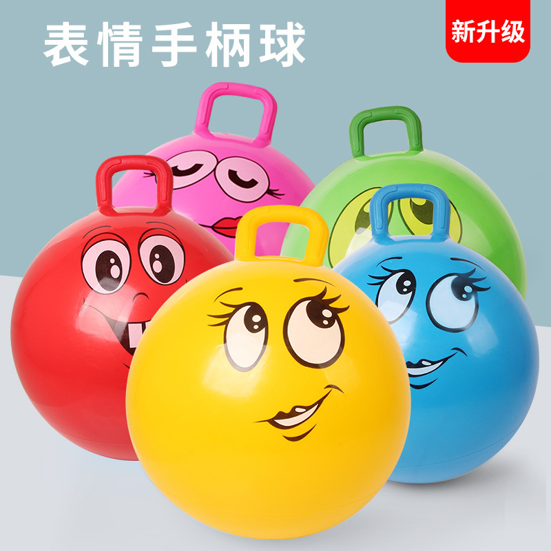 Factory Wholesale Children's Inflatable Jump Ball Kindergarten Inflatable Bouncing Ball Jump Ball Ball Knob Labeling Customization